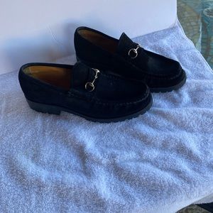 SUEDE GUCCI HORSE-BIT LOAFERS